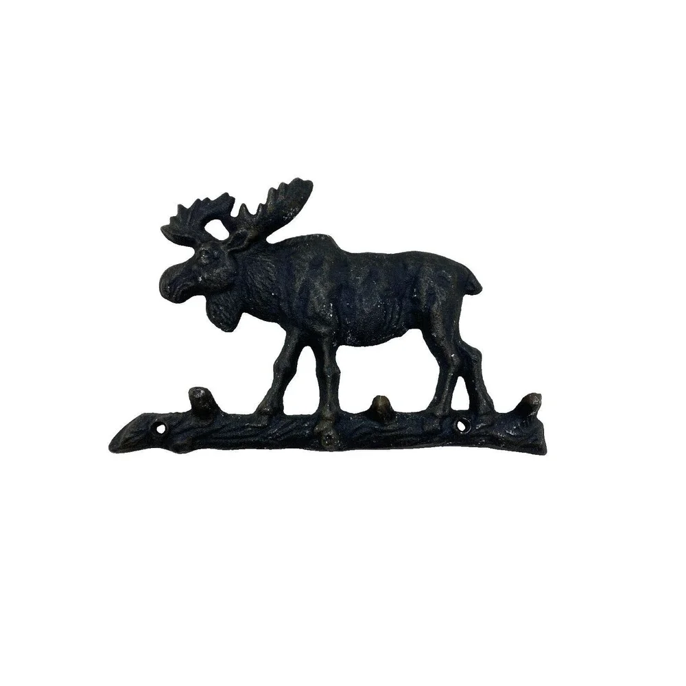 Moose Key Rack Wall Hook Home Decor Cabin Cast‎ Iron Rustic